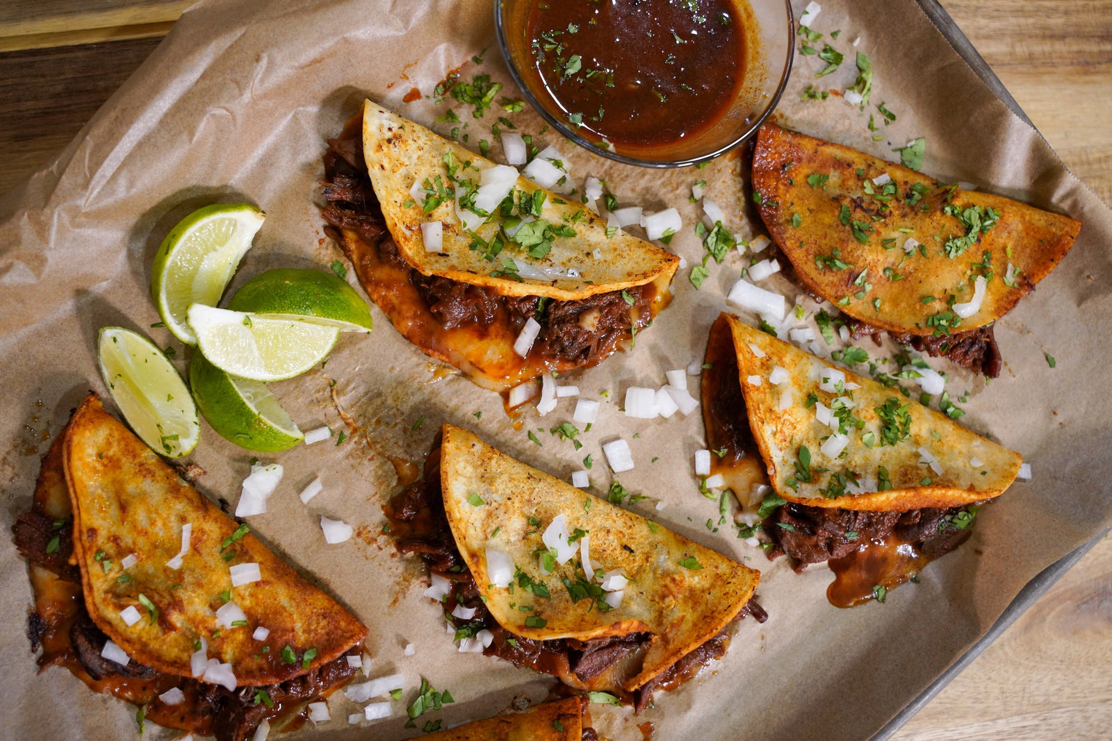 Easy Venison Queso Birria Tacos