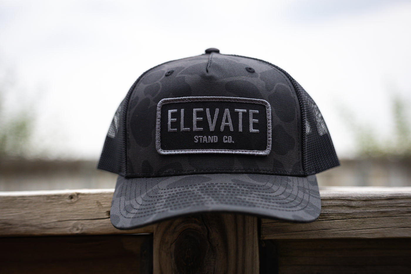 Black Camo Patch Hat