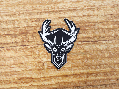 Black Elevate Deer Icon Sticker