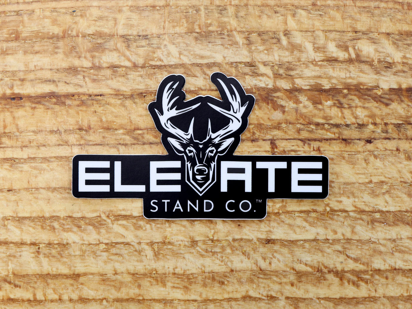Black Elevate Logo Sticker